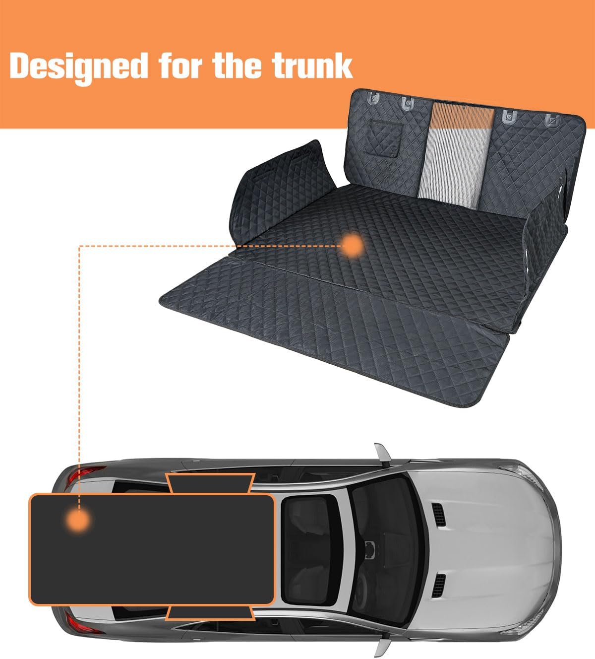 SUV Cargo Liner for Dogs with Mesh Window, Waterproof Pet