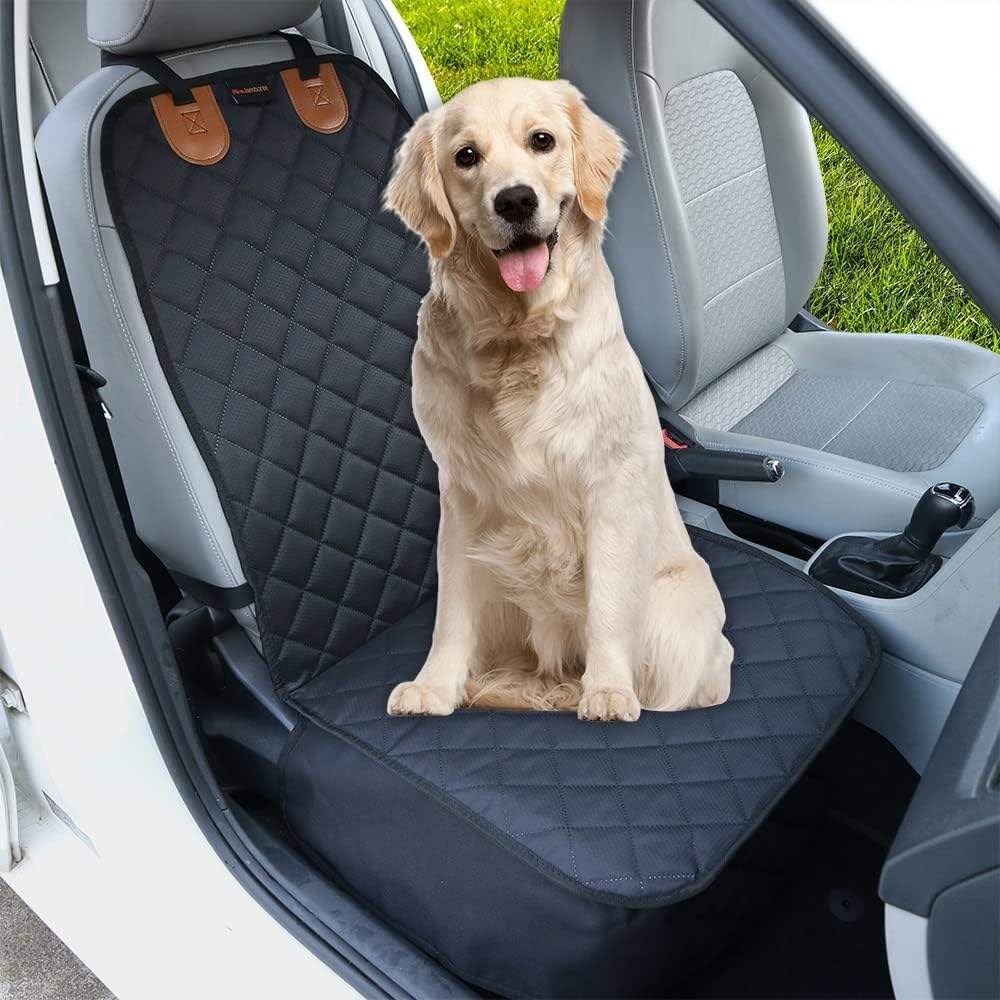 Waterproof Dog Front Seat Cover, Quilted Padded Pet Car