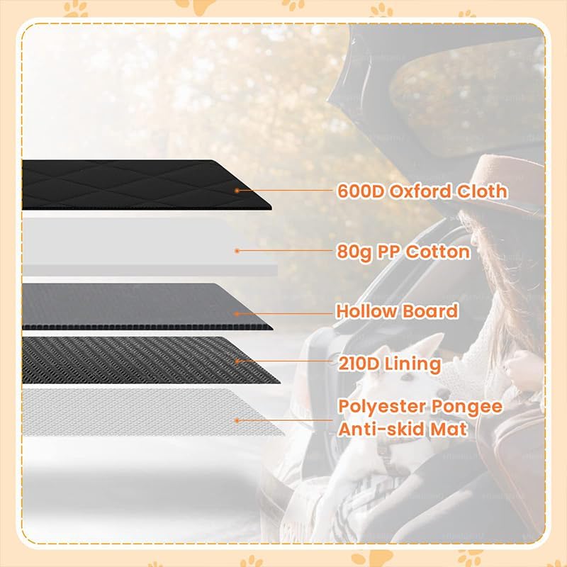 Hard Bottom Car Seat Cover for Dogs,Waterproof Dog Seat