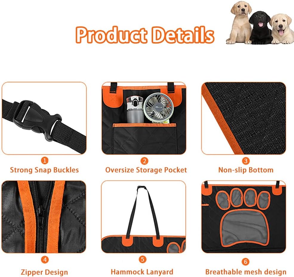 Dog Car Back Seat Cover for Toyota Sienna 2011-2020-pr