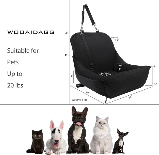 Dog Car Seat for Small Dogs Up to 25 lbs,Covered Ultra-Soft