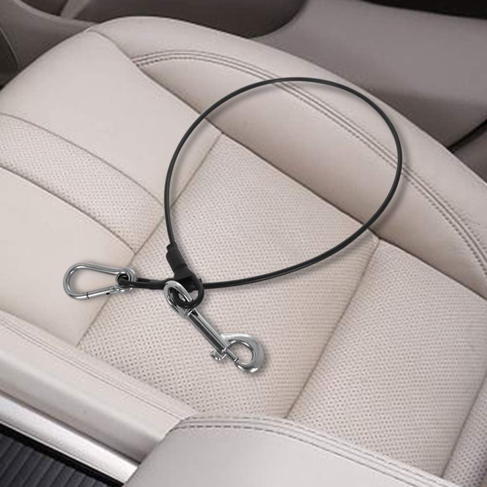 Dog Car Safety Seat Belt, 2 Pack Chew Proof Steel