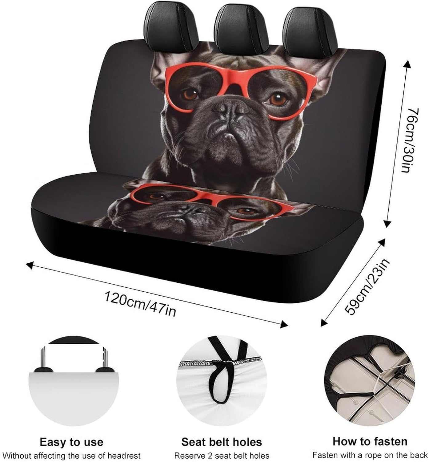 French Bulldog Dog Car Seat Covers Waterproof Truck Back