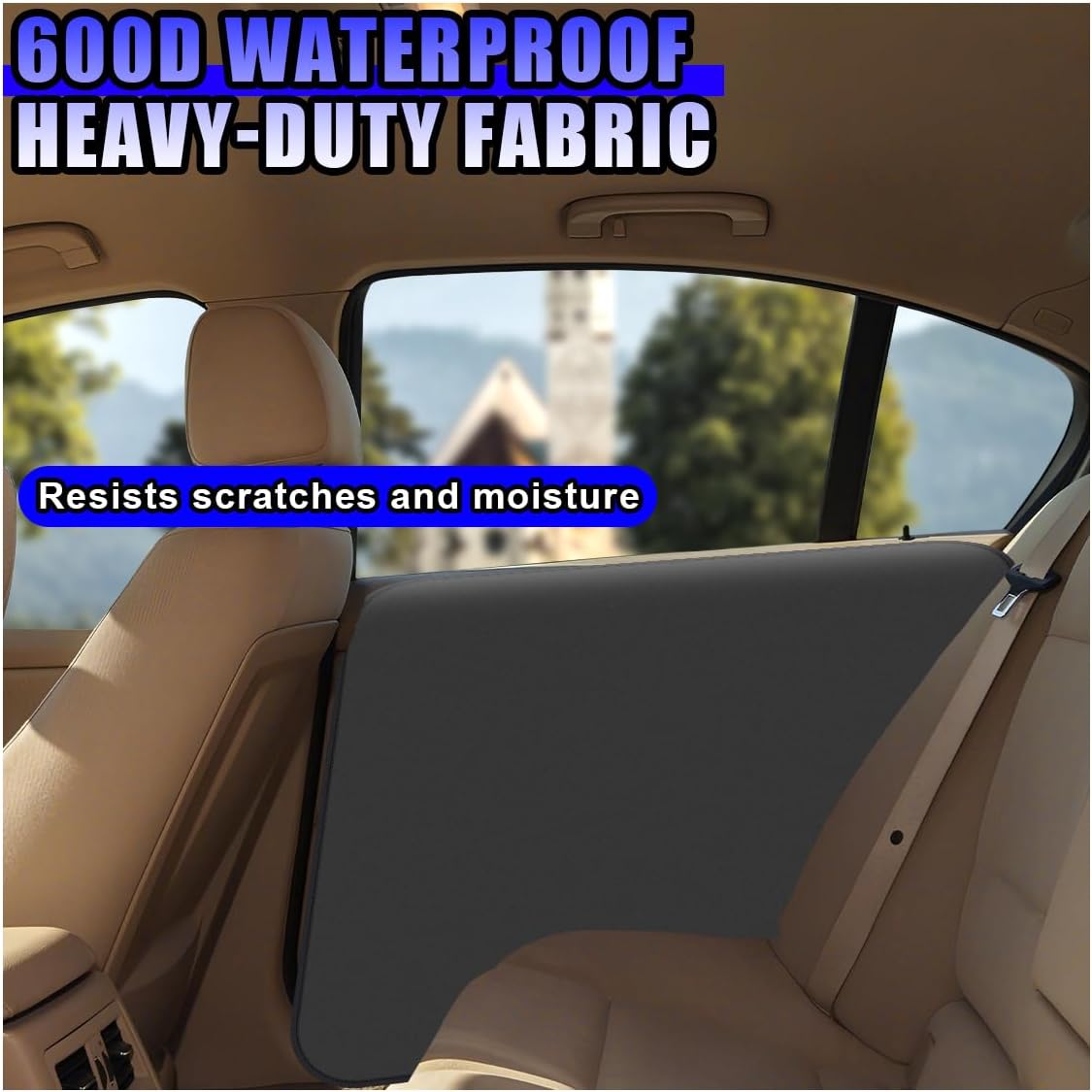 2 Pack Dog Car Door Protector, Waterproof 600D Anti-Scratch