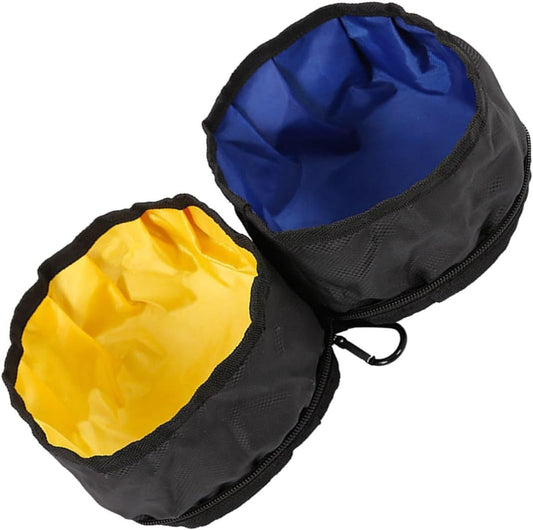 Portable Folding Dog Bowls Double Set Lightweight Pet