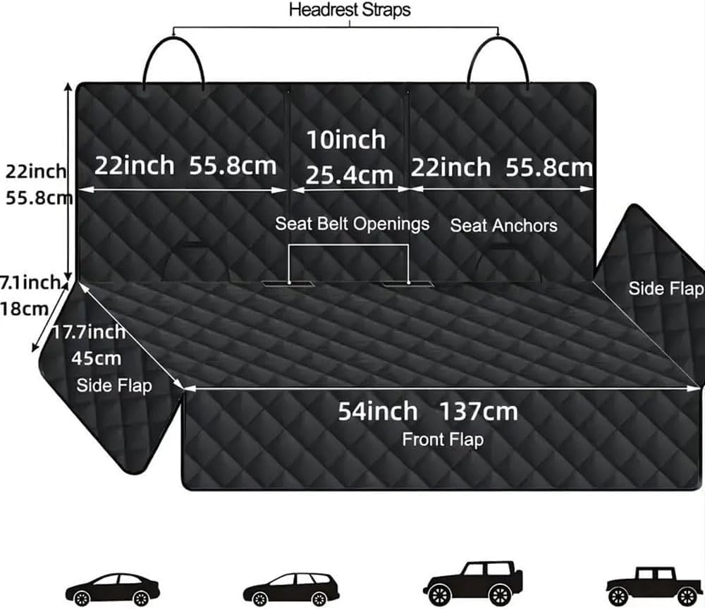 Dog Car Seat Cover for Back Seat for 2017-2024 2025 Honda
