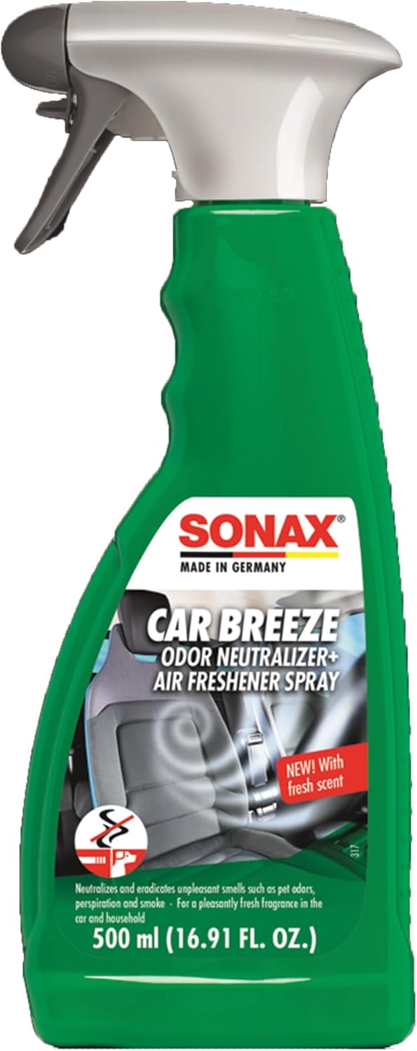 SONAX Car Breeze | Odor Neutralizer for Car Interior | Eliminates Nicotine, Animal & Other Unpleasant Odors | Safe, Organic-Based Formula | Long-Lasting, Pleasant Fragrance | 292241 | 500ml