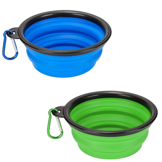 2 Pack Large Size Collapsible Dog Bowl, Food Grade Silicone