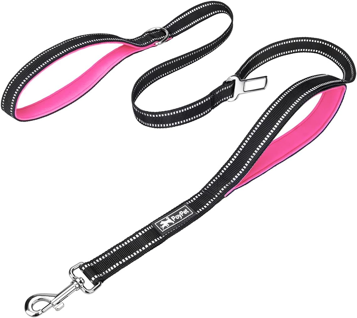 5 Feet Heavy Duty Dog Leash - Car Seat Belt