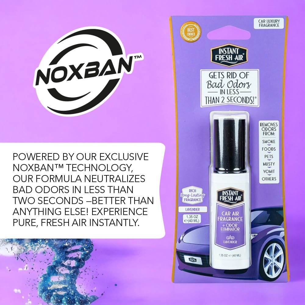 2-Pack: Dual-Action CAR AIR Freshener Lavender - Instantly