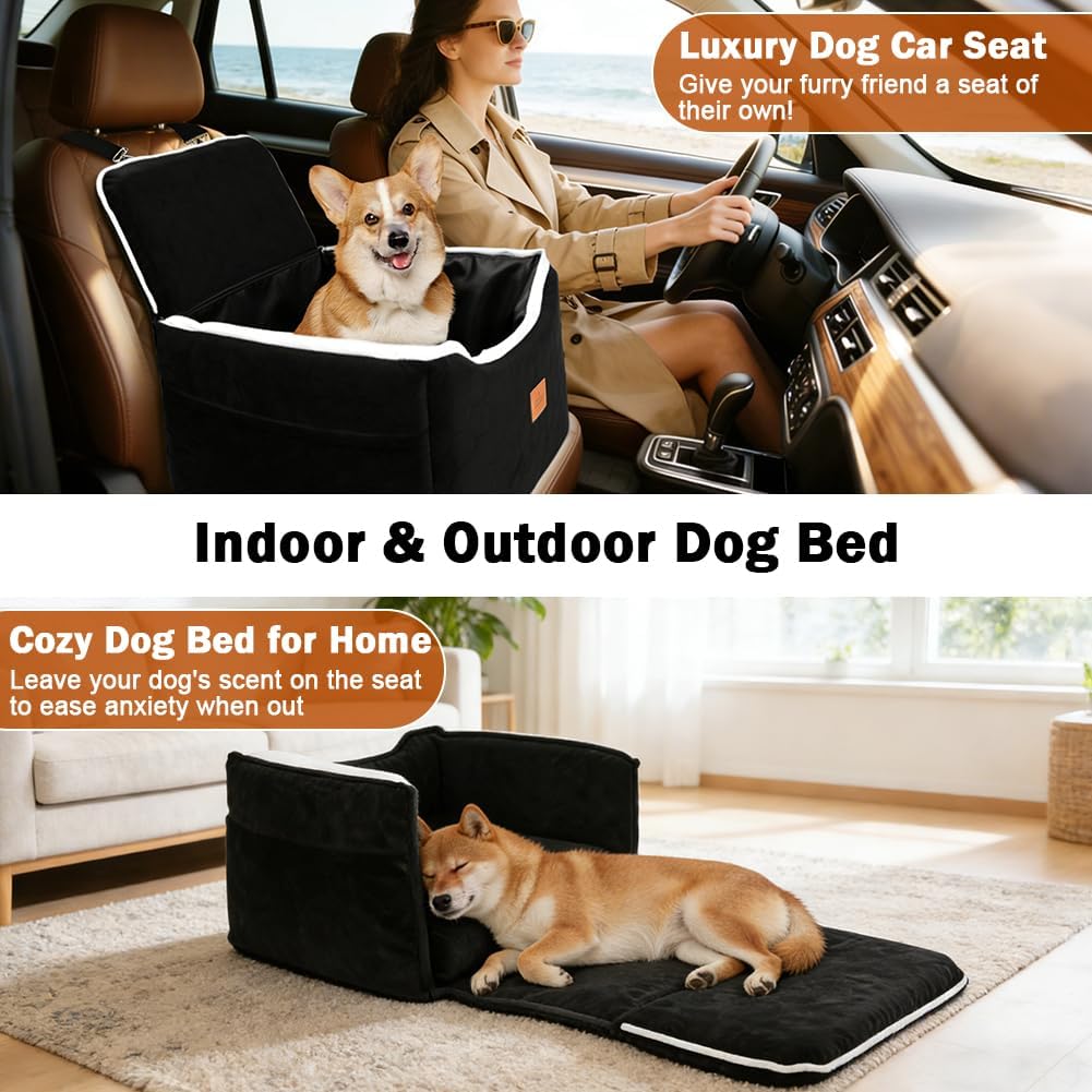 Dog Car Seat for Small/Medium Sized Dogs up to 35 lbs, Dog