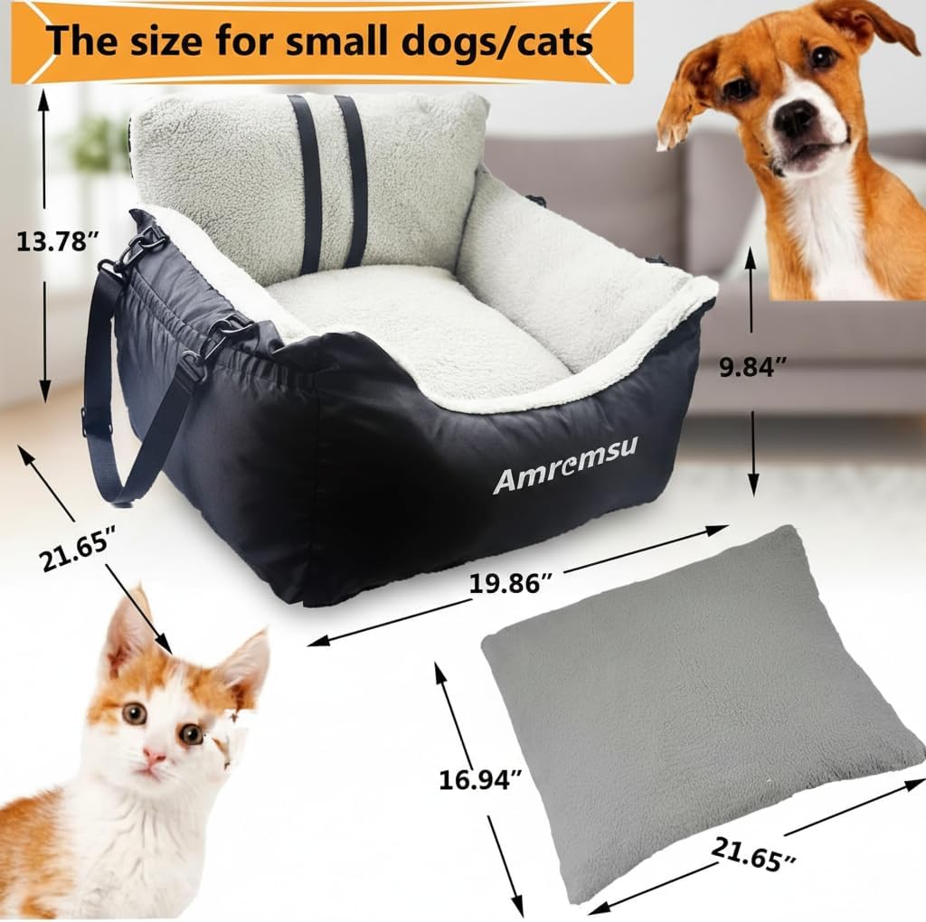 Small Dogs Car Seat,Fully Detachable and Washable Ultra