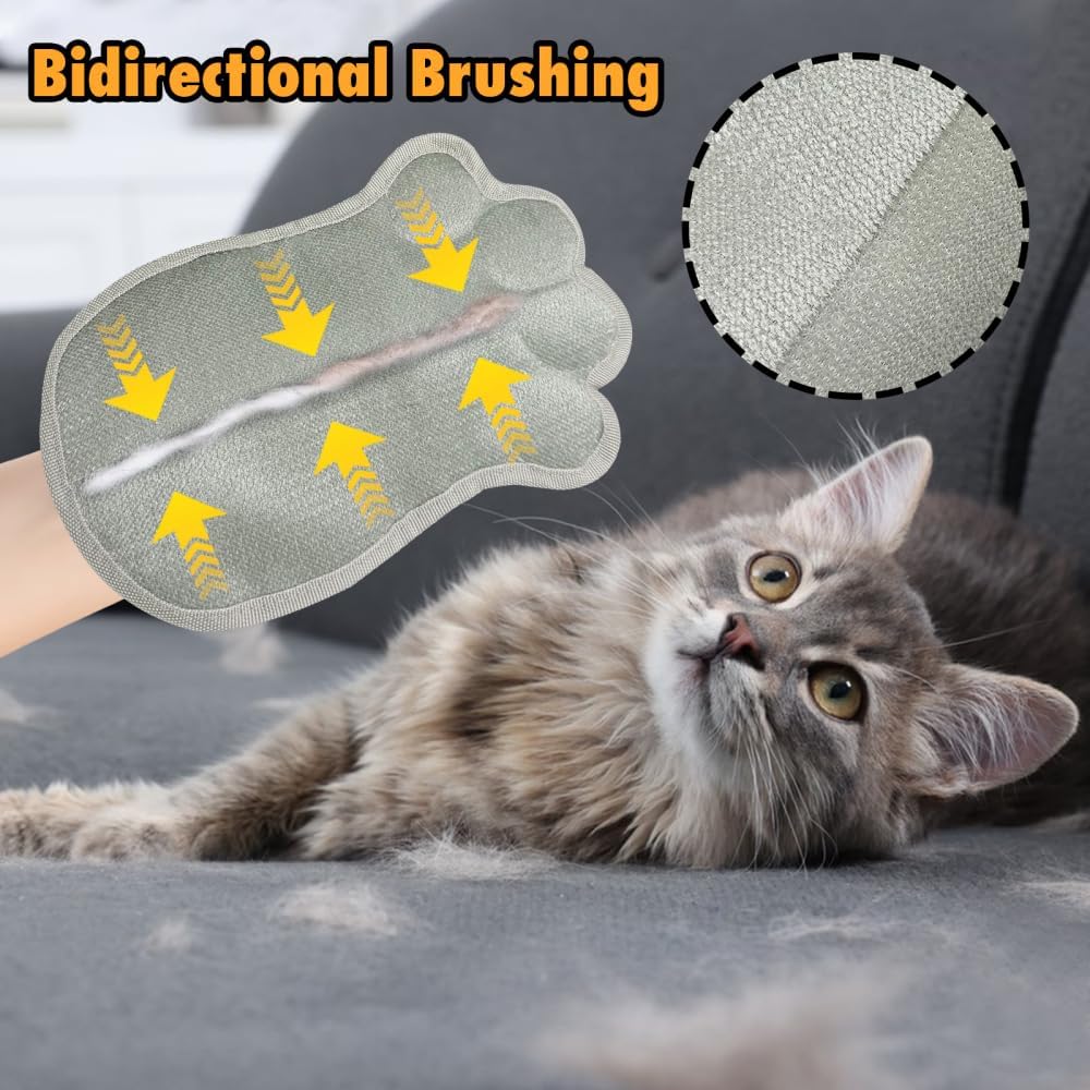 Pet Hair Removal Glove,Static Double-Sided Adhesion Dogs