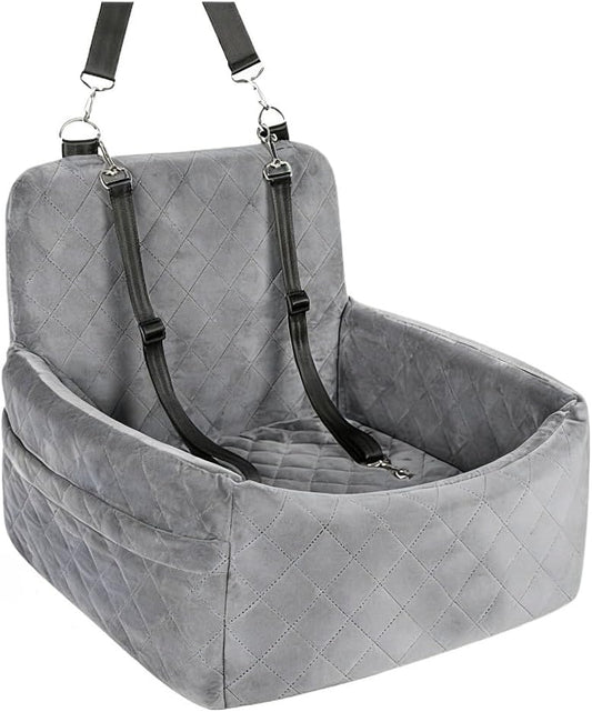 Dog Booster Car Seat for Small Medium Dogs, Memory Foam