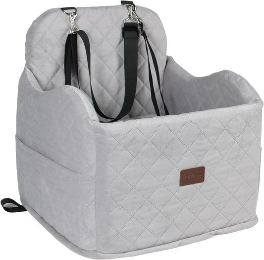 Dog Booster Car Seat for Small to Medium Dogs Up to 30 lbs
