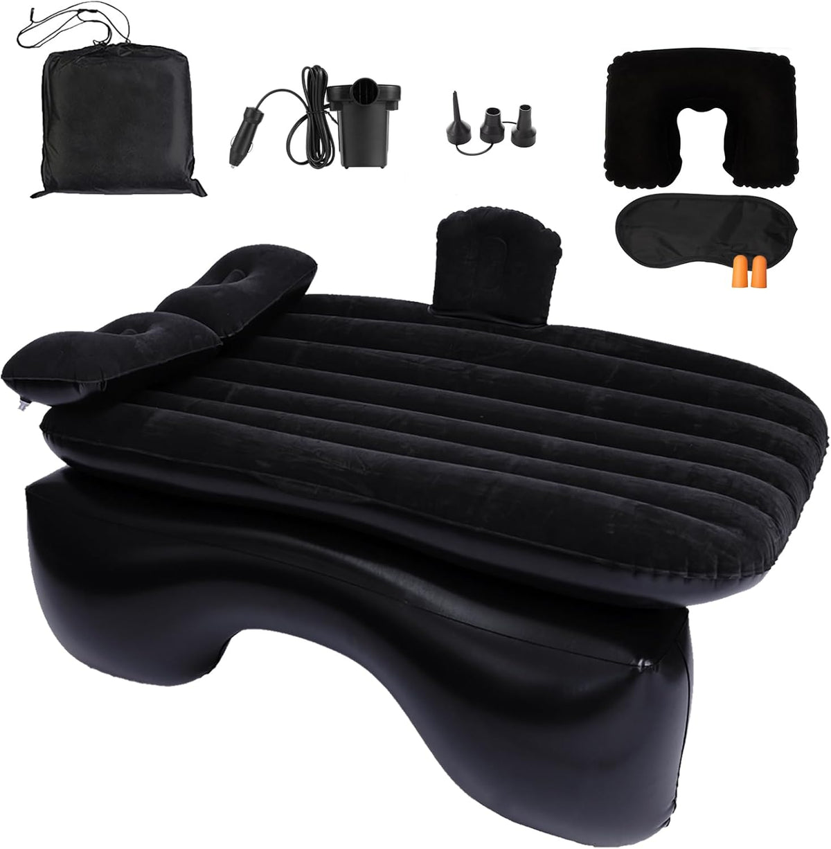 Inflatable Car Air Mattress Back Seat Bed with Air Pump,55