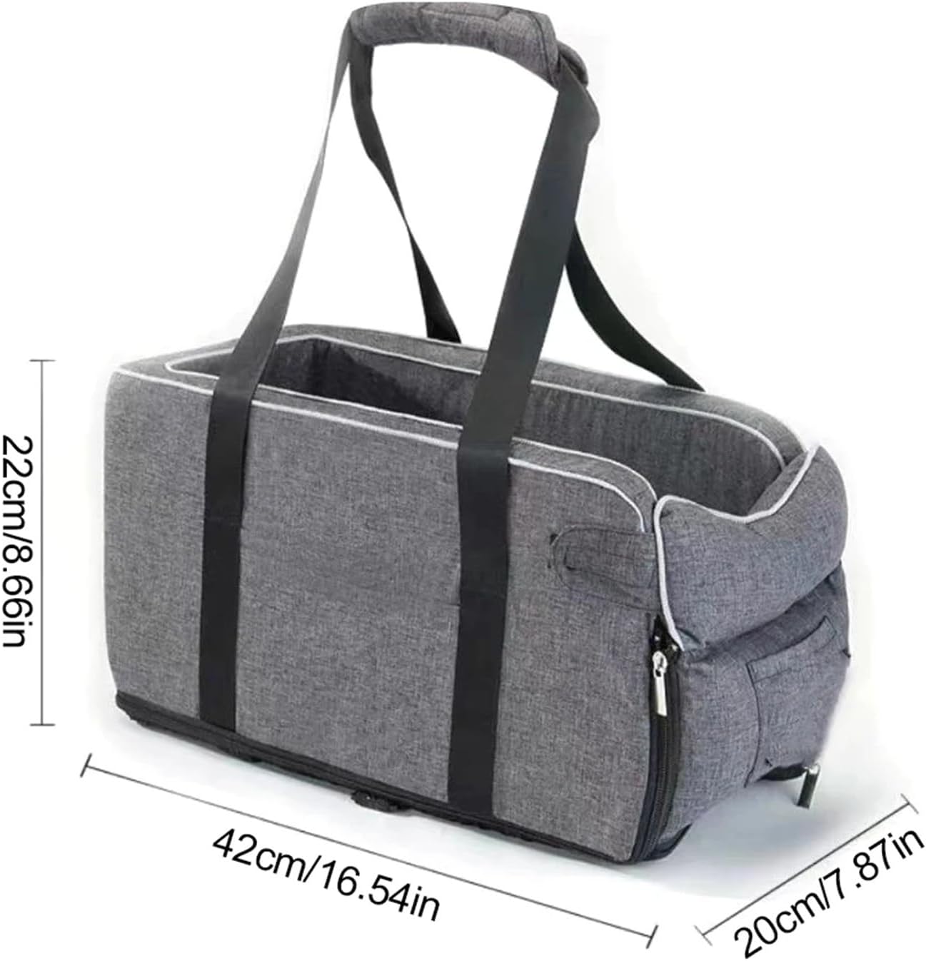 Multipurpose Center Console Dog Car Seat with Shoulder