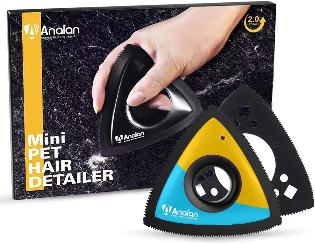 Mini Pet Hair Remover for Car Detailing Supplies, Triangle