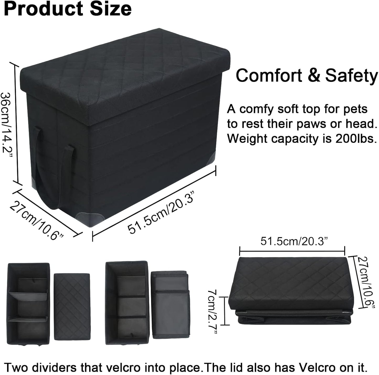 Car Back Seat Extender for Large Dogs up to 200lbs,Dog Car