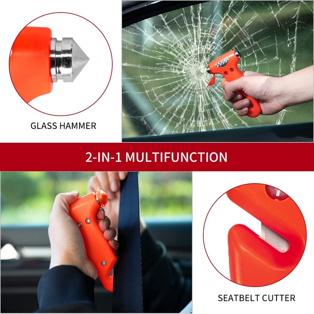 4-Pack Car Safety Hammer, Auto Emergency Escape Hammer with