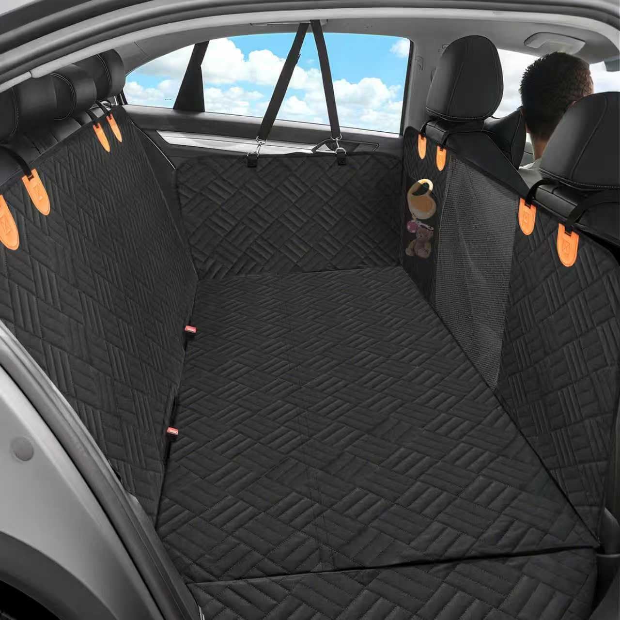 Dog Car Seat Cover for Back Seat, Hard Bottom Back Seat