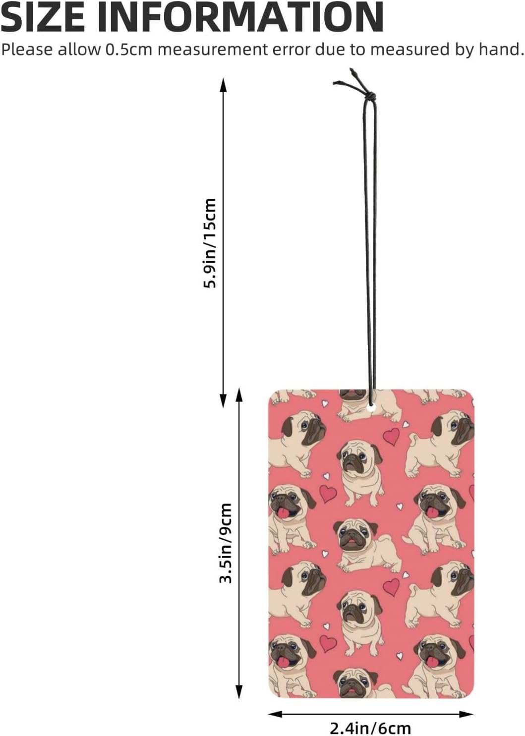 Printed Paper Car Air Freshener Lavender Scented Hanging