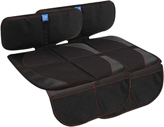 funbliss Car Seat Protector for Baby Child 2 Packs Black,Waterproof Seat Protector with Thickest Padding for Baby Car,Dog Mat,Cover Pad Protects Automotive Vehicle Leather