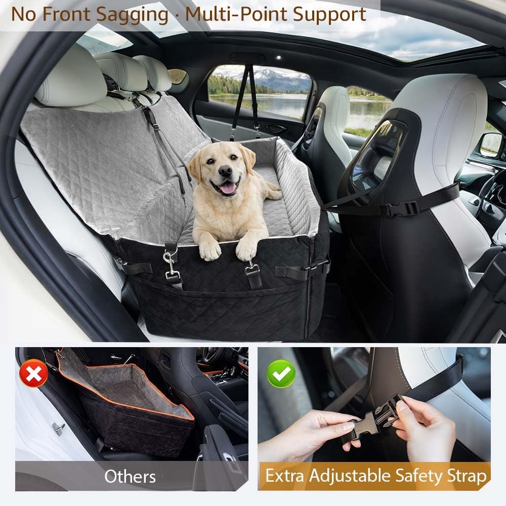 Dog Car Seat for Medium/Large Dogs up to 120lbs, Pet