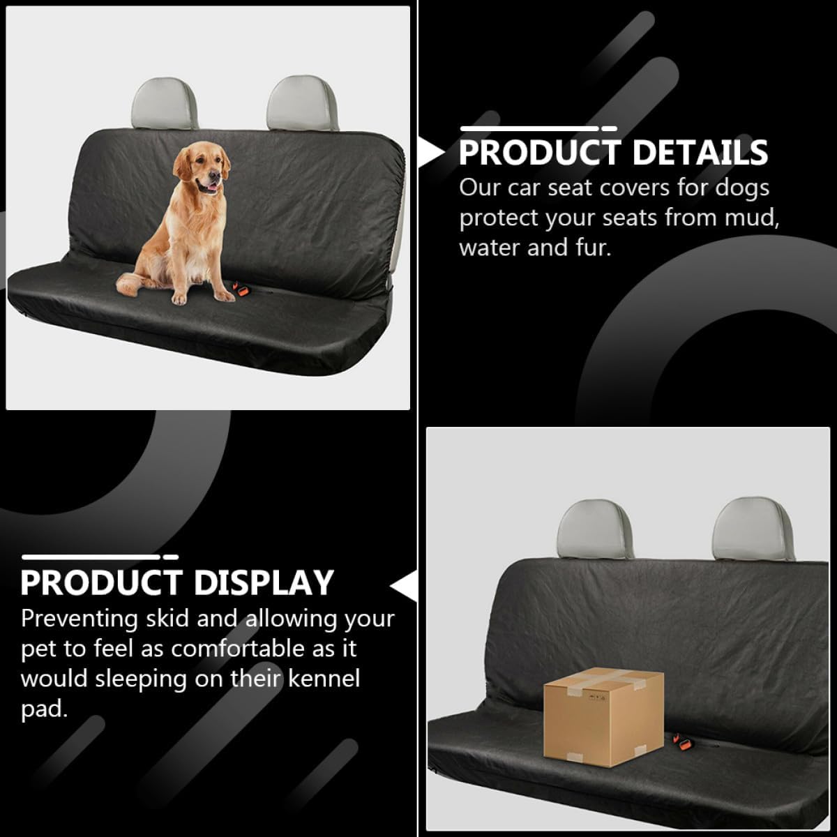 600d Oxford Fabric Car Backseat Cover Waterproof Non-Slip