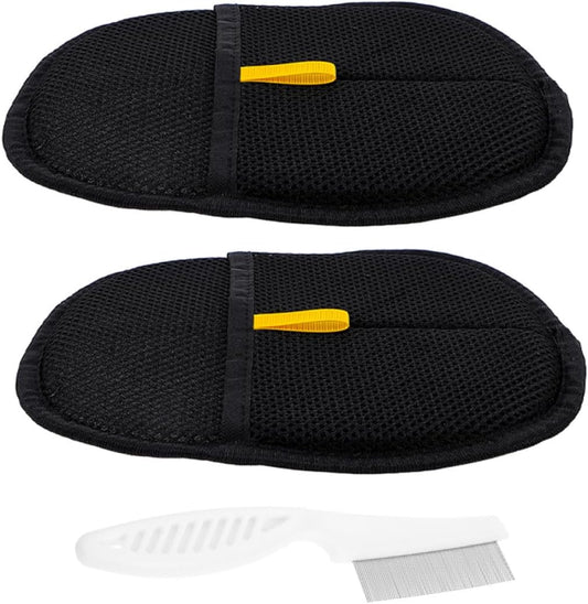 Pet Hair Remover Gloves 3pcs Set Double-Sided Electrostatic