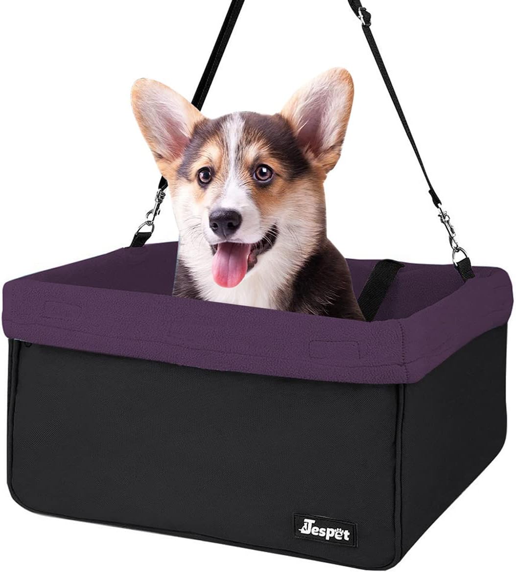 & GOOPAWS Dog Booster Seats for Cars, Portable Dog Car Seat