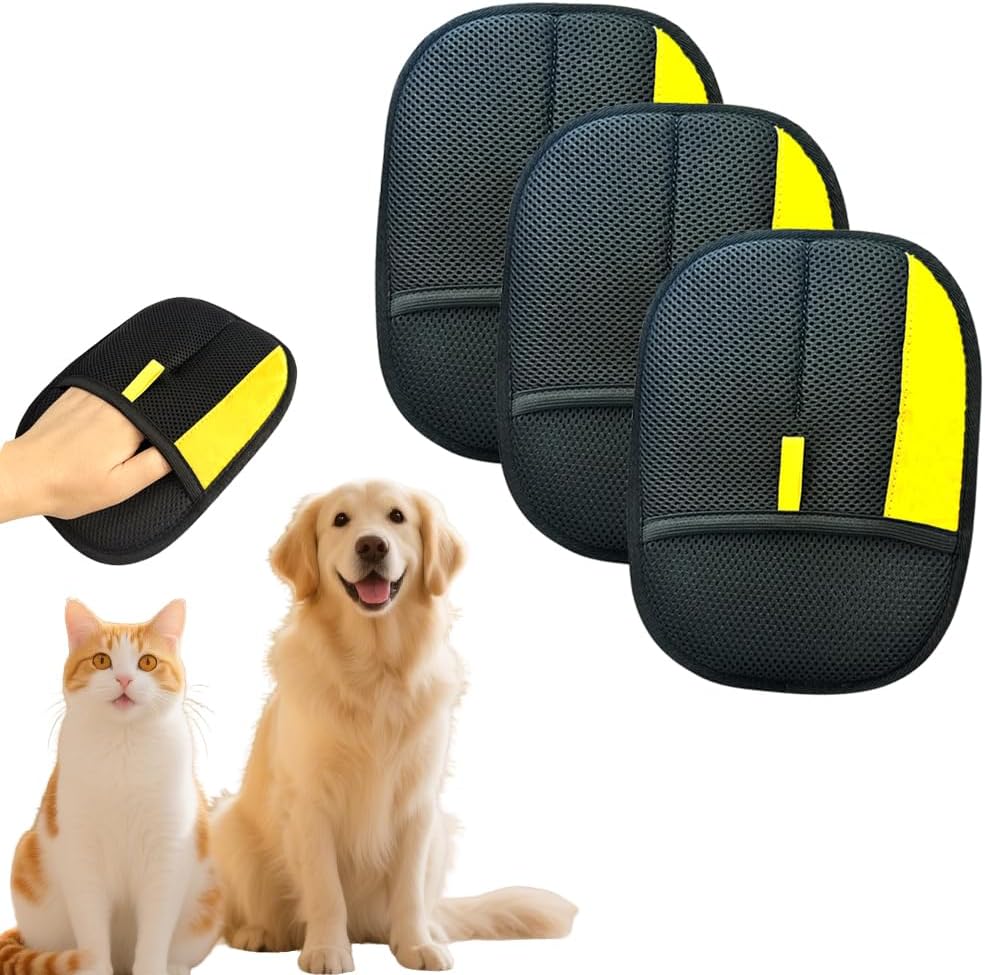 Electrostatic Pet Hair Removal Gloves: Quick Wiping