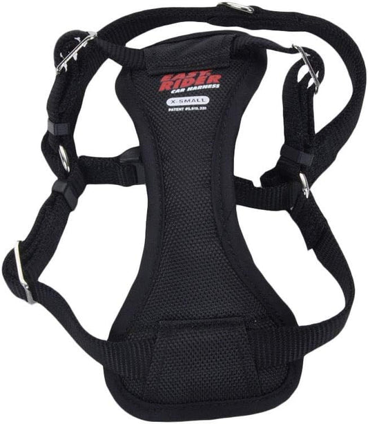 Easy Rider - Adjustable Dog Car Harness, Black, XSM