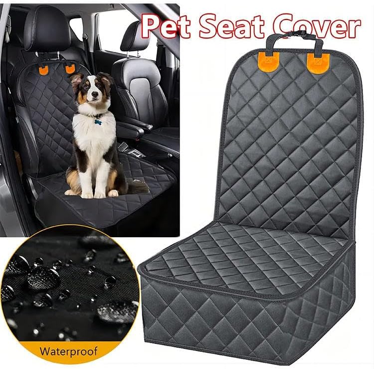 Waterproof Dog Front Seat Cover, Quilted Padded Pet Car