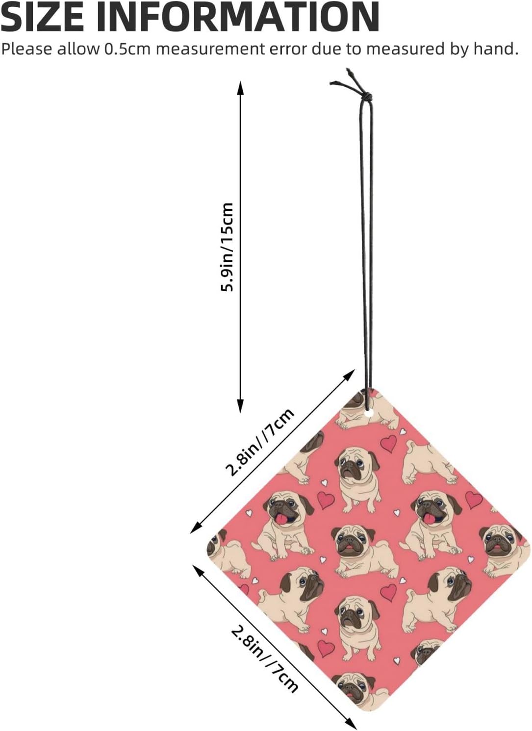 Printed Paper Car Air Freshener Lavender Scented Hanging