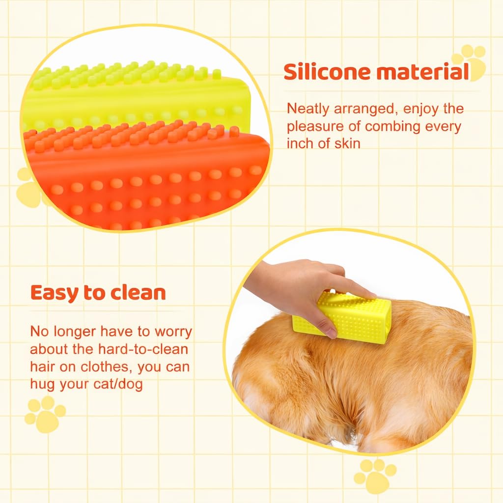 Pet Hair Remover for Furniture and Carpets - Rubber Brush