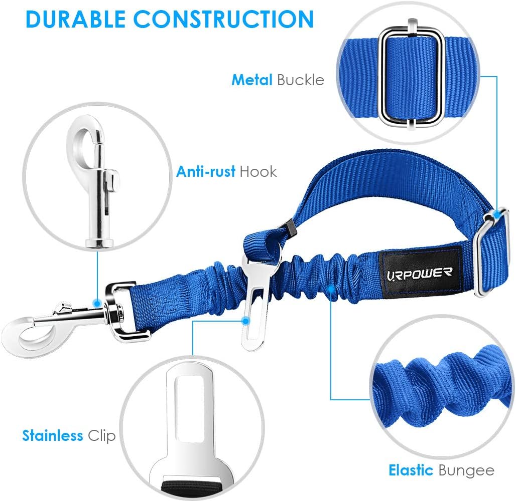 2 Pack Dog Seat Belt, Retractable Dog Car Harness