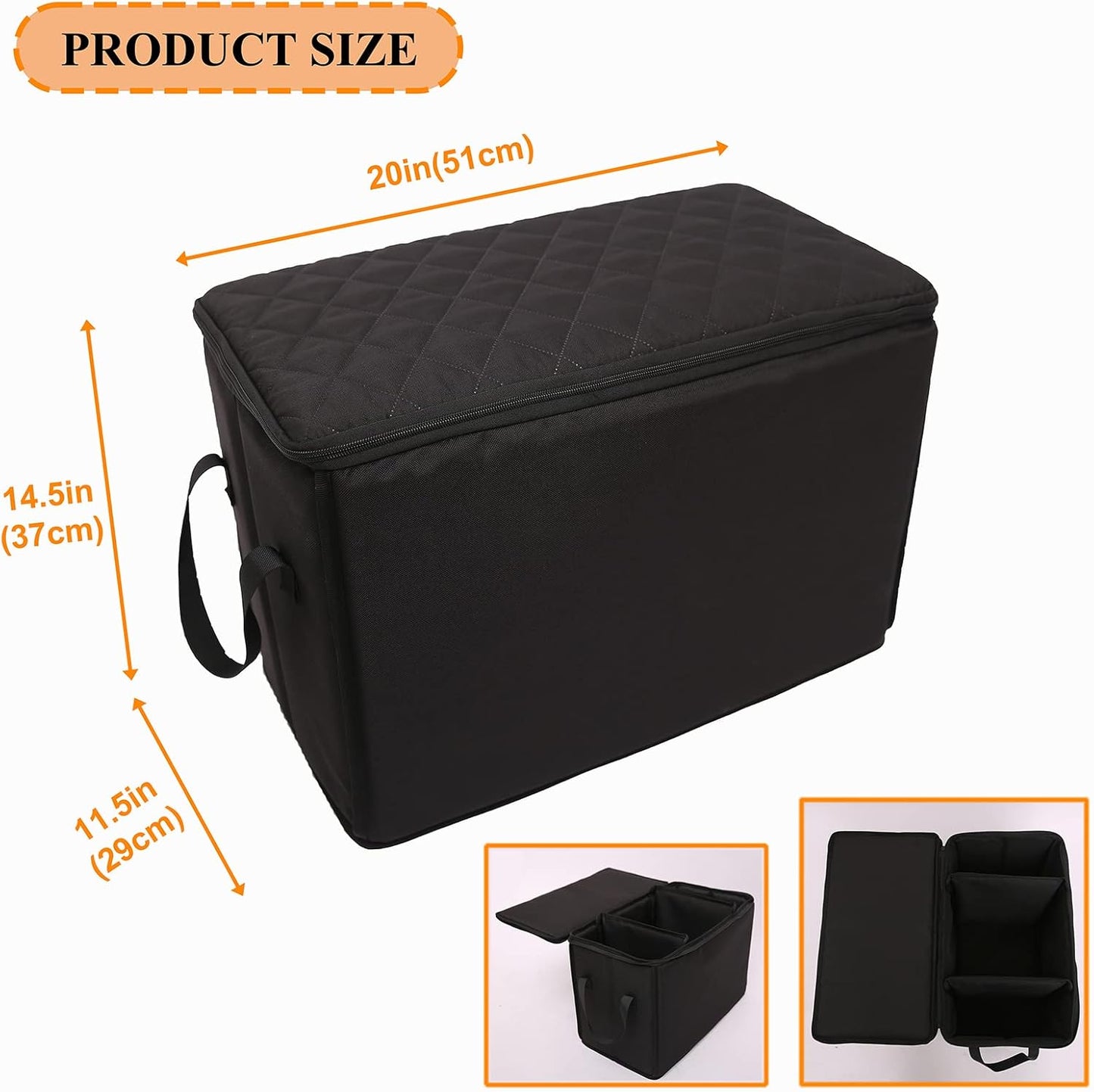 Dog Car Seat Extender with Storage, Front & Back Seat