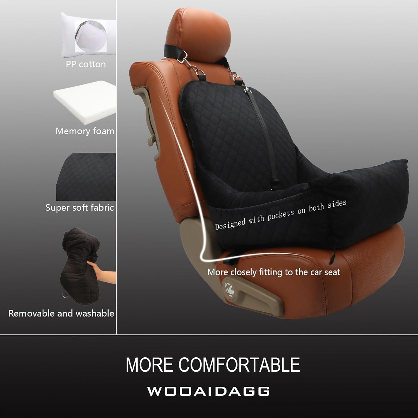 Dog Car Seat for Small Dogs Up to 25 lbs,Covered Ultra-Soft