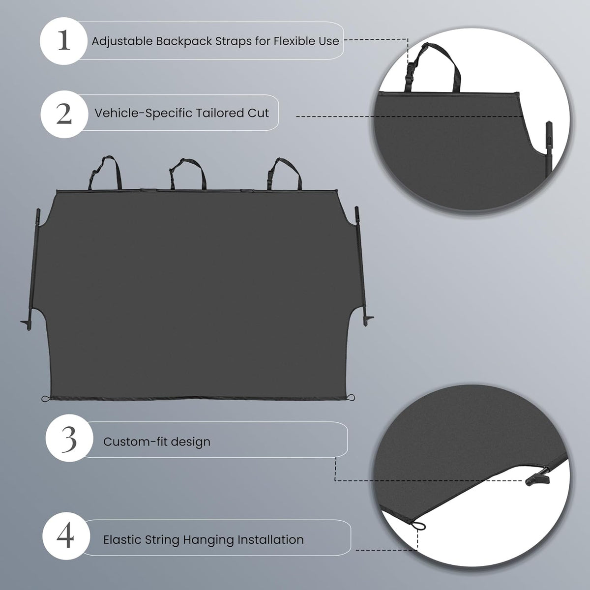 No Gap-Cargo Cover Compatible with Honda Passport 2026 PET
