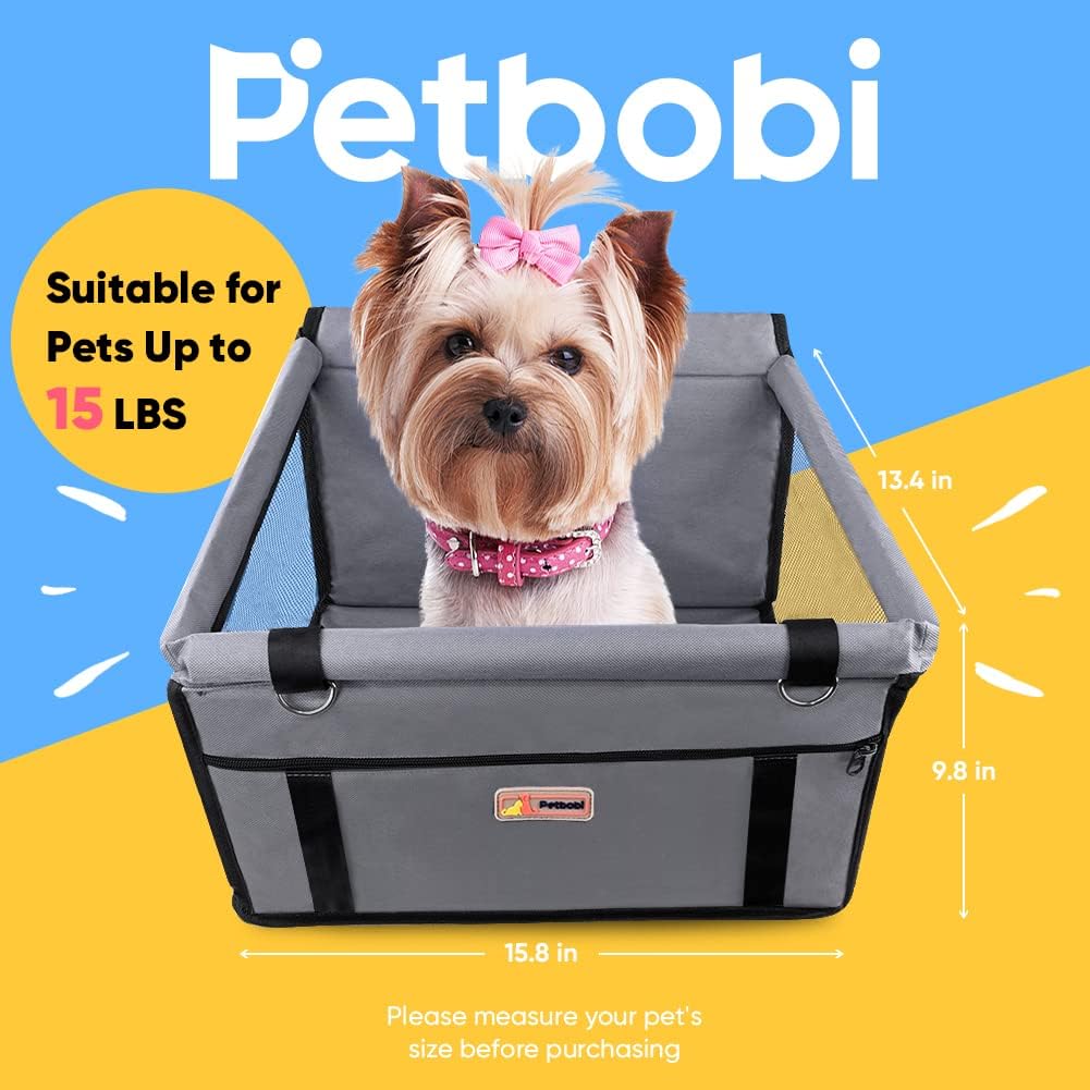 Small Dog Car Seat, Dog Car Booster Seat for Small Medium