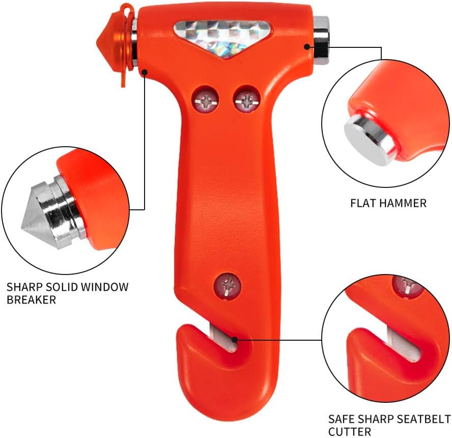 4-Pack Car Safety Hammer, Auto Emergency Escape Hammer with