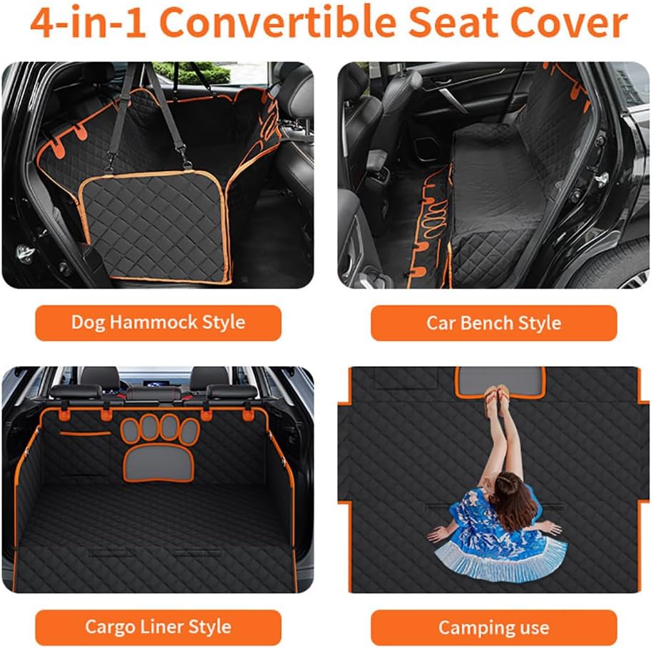 Dog Car Back Seat Cover for Toyota Sienna 2011-2020-pr