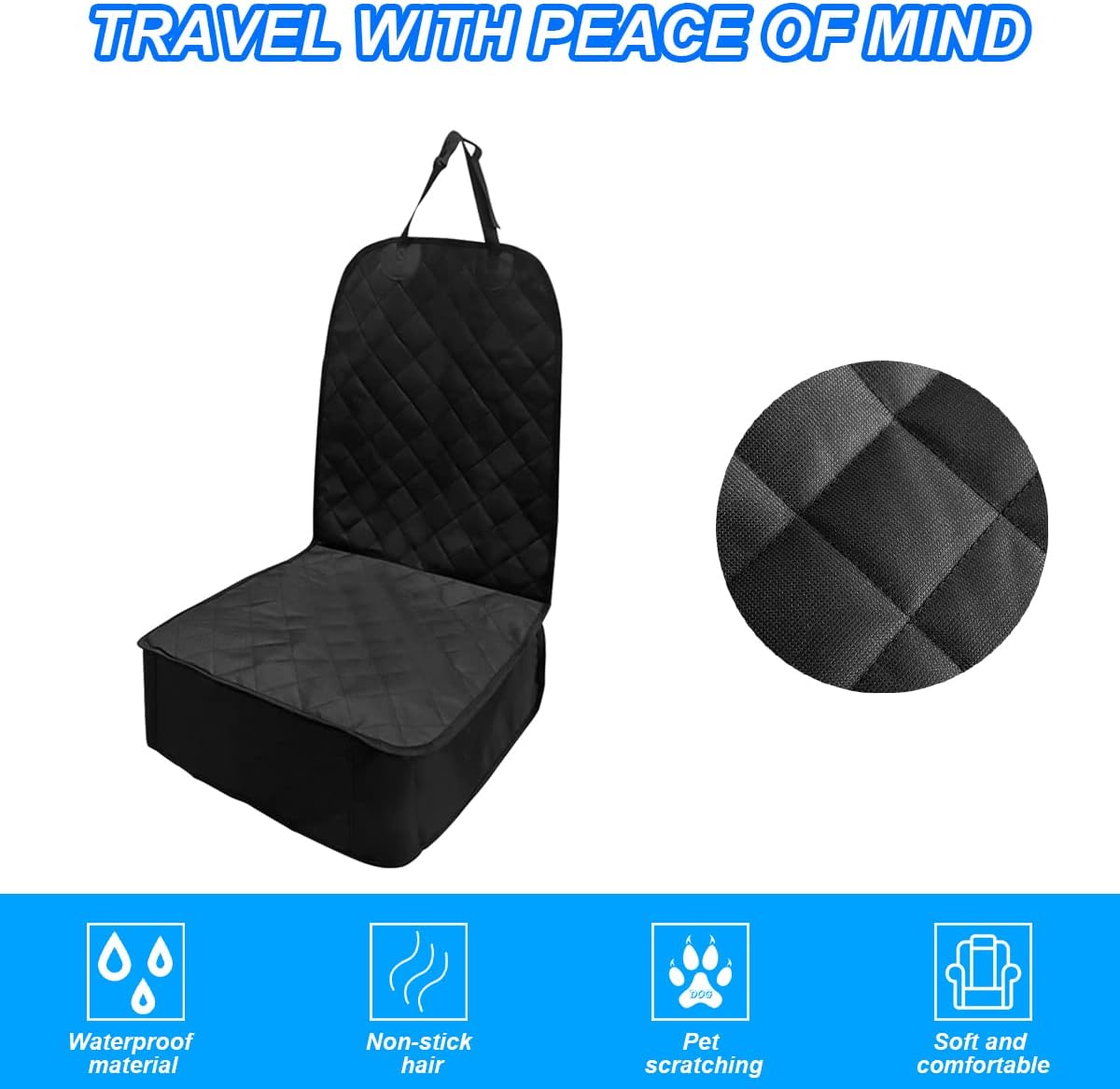 Dog Car Seat Cover, Universal Waterproof Non-Slip Backing