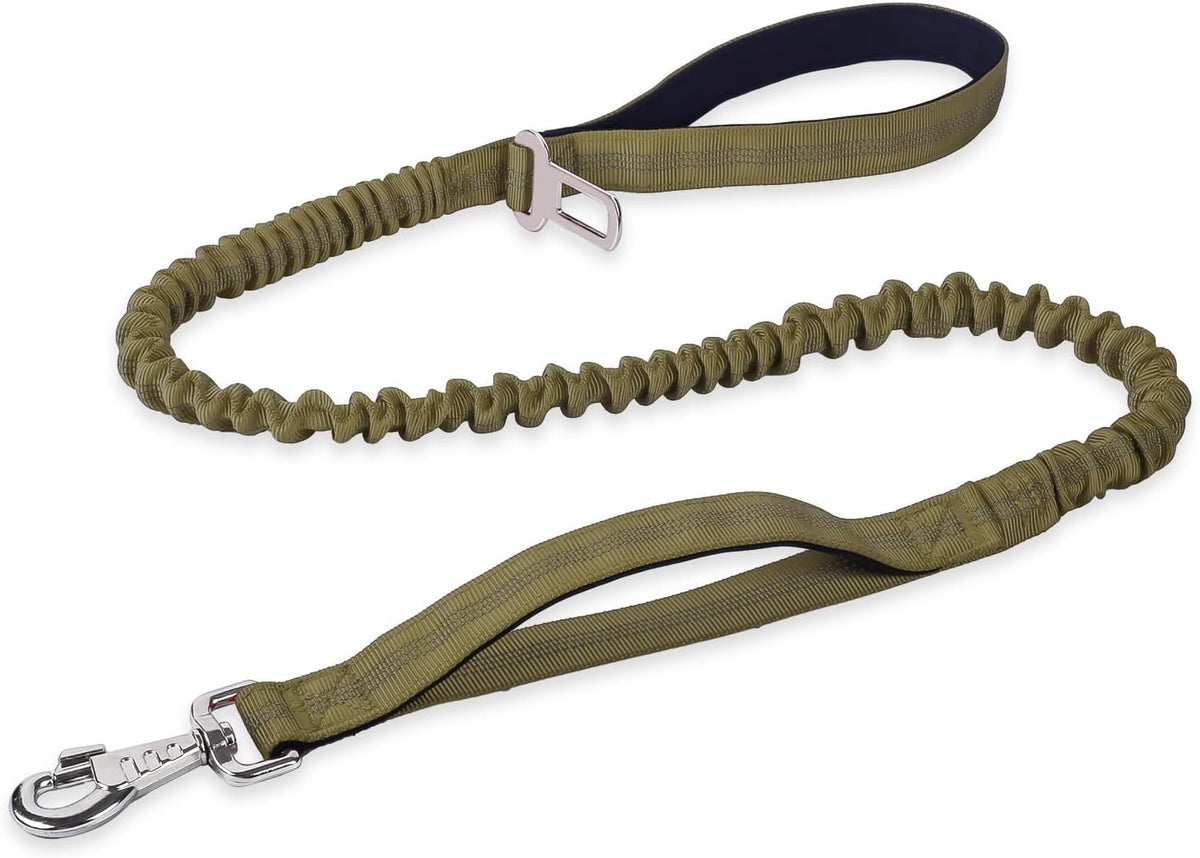6Ft Dog Leash, Bungee Dog Leash with 2 Handles, Heavy Duty