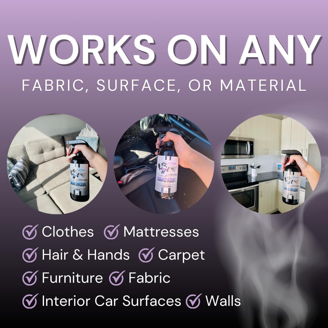 Smoke Odor Eliminator Spray for Home, Car, Clothes, Hands