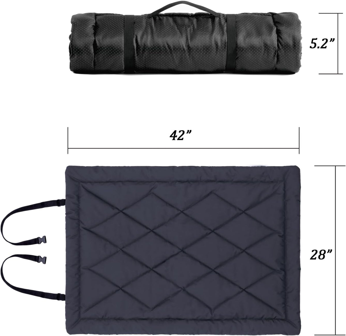 Rollup Camping Outdoor Dog Bed,Portable Dog Travel Mat with
