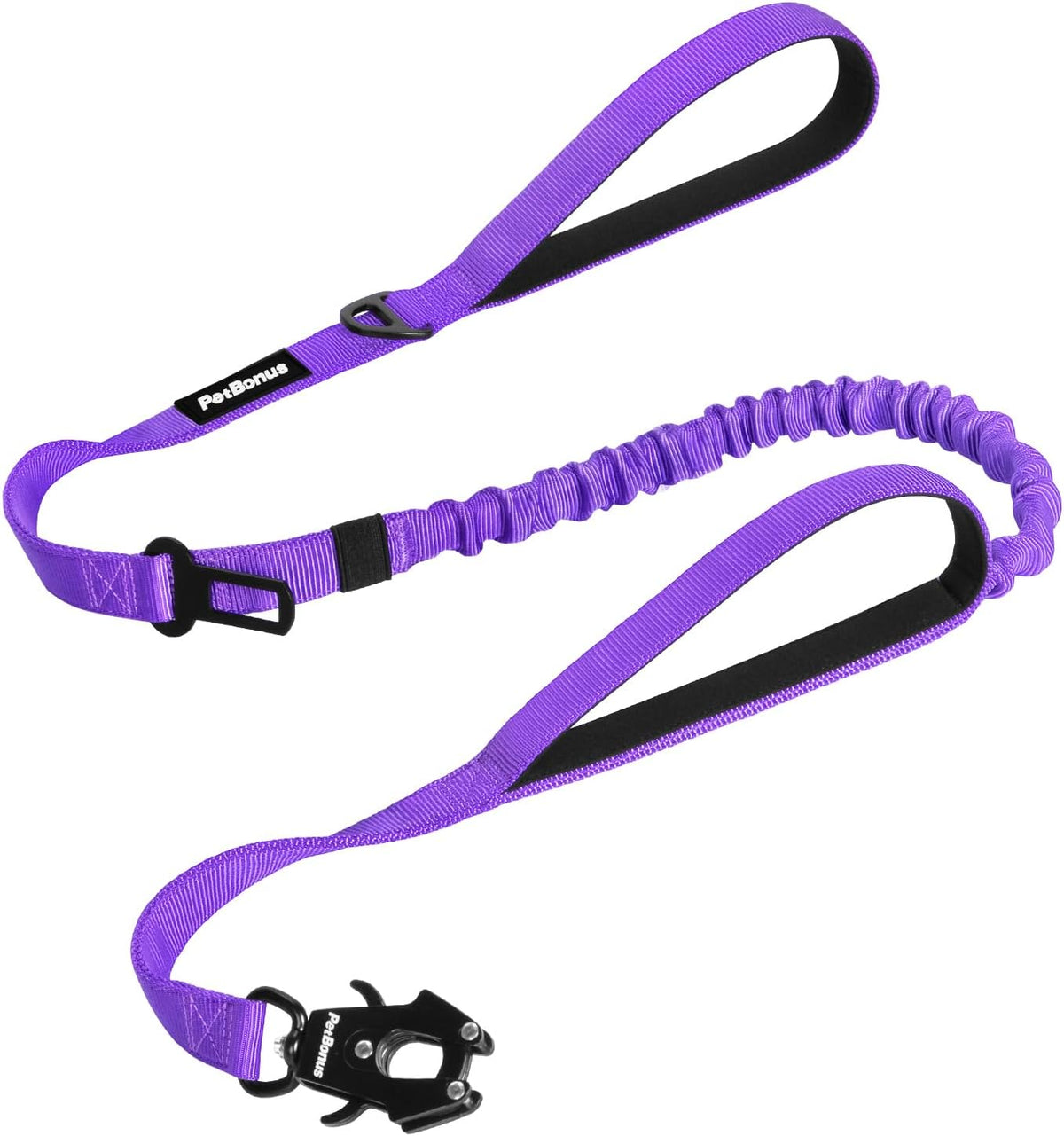 Heavy Duty Tactical Dog Leash, 5 FT Bungee Shock Absorption
