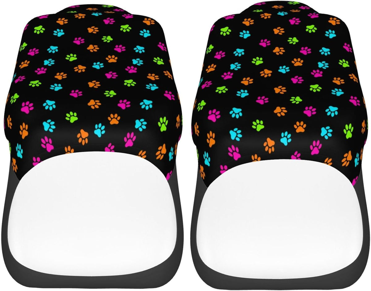 Colorful Dog Cat Paw Print Car Seat Covers Universal 2 Pcs