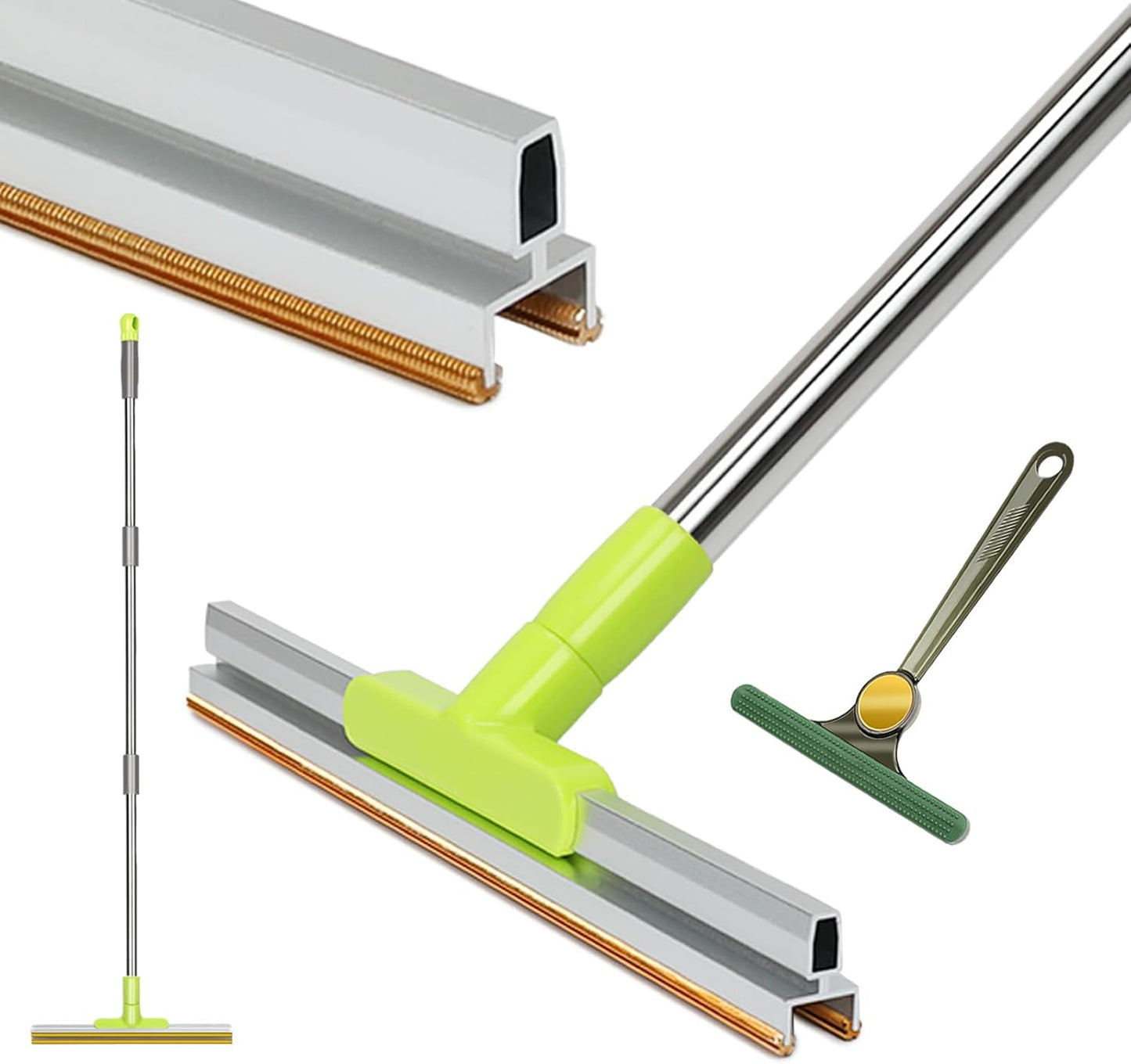 Carpet Rake for Pet Hair Removal with Dual Copper Blades
